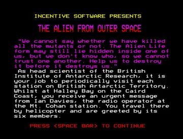 Alien from Outta Space (19xx)(Incentive)[b] screen shot title
